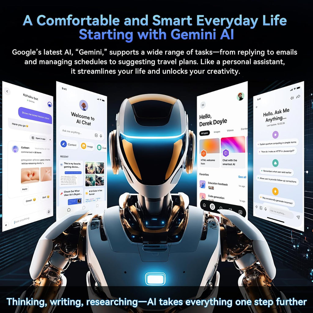 Tablet 2026 World's First Android 16 AI Tablet with Gemini AI, 11 Inch FHD Display, 24GB RAM 128GB ROM /2TB TF, T7250 CPU+13MP Camera, 8000mAh, Widevine L1, 2 in 1 Tablets with Keyboard Mouse Stylus